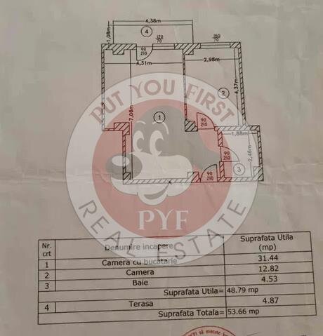 Militari Residence | Apartament 2 camere | 54mp | Semidecomandata | B12465